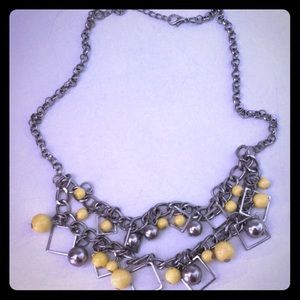 Yellow and silver necklace